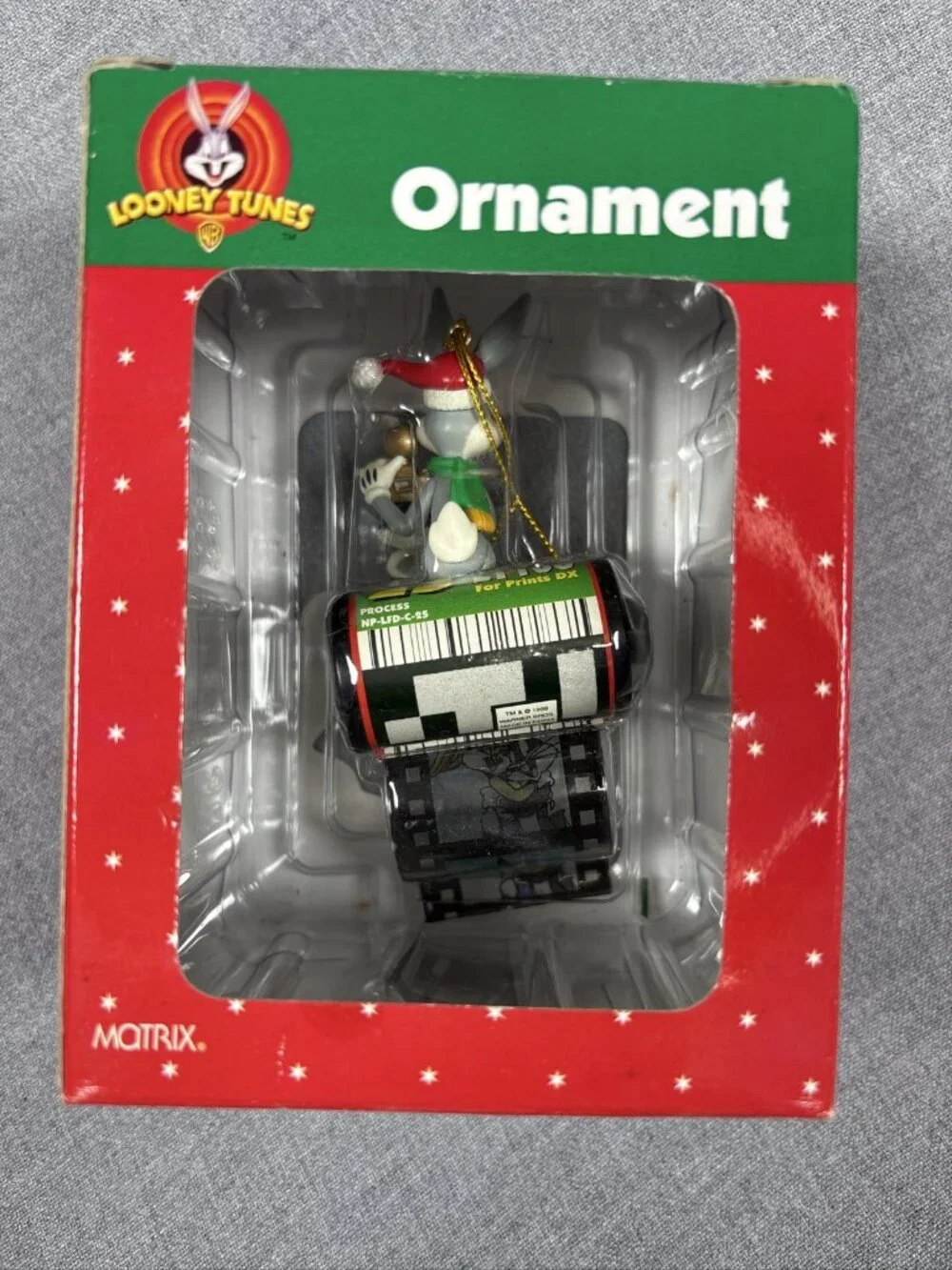 Matrix Looney Tunes Bugs Bunny Camera Film Roll Christmas Ornament 1998